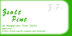 zsolt pint business card